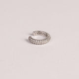 Ear Cuff Pavé Brillante Plata 925 Baño de Oro Blanco