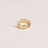 Ear Cuff Double Classic Plata 925 Baño de Oro