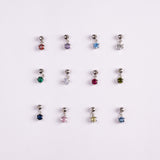 Charm Circonita de Nacimiento Classic Plata 925 Baño de Oro Blanco