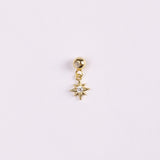 Charm Estrella 8 puntas Plata 925 Baño de Oro