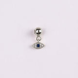 Charm Ojo Plata 925 Baño de Oro Blanco