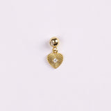 Charm Corazón Plata 925 Baño de Oro