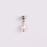 Charm Perla Classic Plata 925 Baño de Oro Blanco