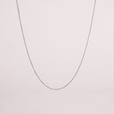 Collar Classic Charm Plata 925 Baño Oro Blanco