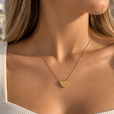 Collar Corazón Waterproof Baño de Oro 14k