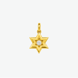 Colgante/Collar Crystal Star Waterproof en Oro 14k