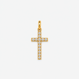Colgante/Collar Crystal Cross Waterproof en Oro 14k