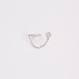 ARO CHAINLINK BAÑO DE ORO BLANCO