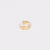 EAR CUFF RIBBED BAÑO DE ORO