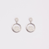 AROS IRIS + COLLAR IRIS + PULSERA IRIS BAÑO DE ORO BLANCO