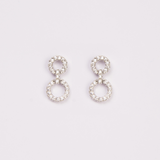 AROS CLOVER BAÑO DE ORO BLANCO