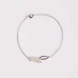 PULSERA AURORA BAÑO DE ORO BLANCO