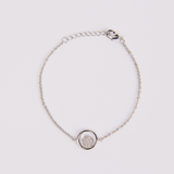 PULSERA IRIS BAÑO DE ORO BLANCO