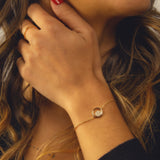 PULSERA IRIS BAÑO DE ORO