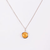 DIJE EVE SAND + COLLAR BAÑO DE ORO BLANCO
