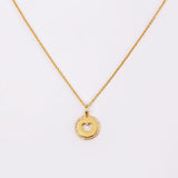 DIJE HOPE + COLLAR BAÑO DE ORO