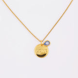 DIJE LOVE + COLLAR BAÑO DE ORO