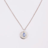 COLLAR LOVE + ARGOLLAS CLEO BAÑO DE ORO BLANCO