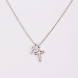 COLLAR EVE BAÑO DE ORO BLANCO