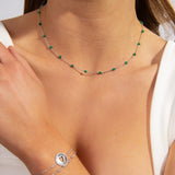 COLLAR HAILEY BAÑO DE ORO BLANCO