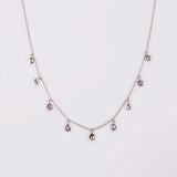 COLLAR HALO BAÑO DE ORO BLANCO