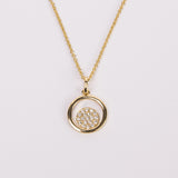 COLLAR + DIJE IRIS BAÑO DE ORO