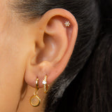 PIERCING FLEUR BAÑO DE ORO