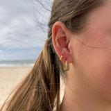 Argollas Mila Pavé Waterproof en Oro 18k