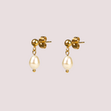 Aros Perla Isla Waterproof en Oro 18k