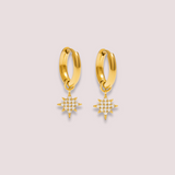 Argollas Shiny Star Waterproof en Oro 18k