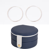 JOYERO HEAVEN BLUE + ARGOLLAS CLASSIC PLATA 30MM