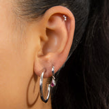 PIERCING BECA BAÑO DE ORO BLANCO