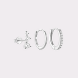 PACK DE AROS ASTRA BAÑO DE ORO BLANCO