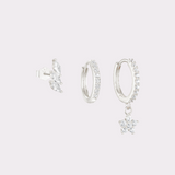 PACK DE AROS VERA BAÑO DE ORO BLANCO