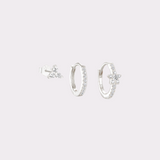 PACK DE AROS OLIVIA BAÑO DE ORO BLANCO