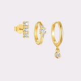PACK DE AROS CHARLOTTE BAÑO DE ORO