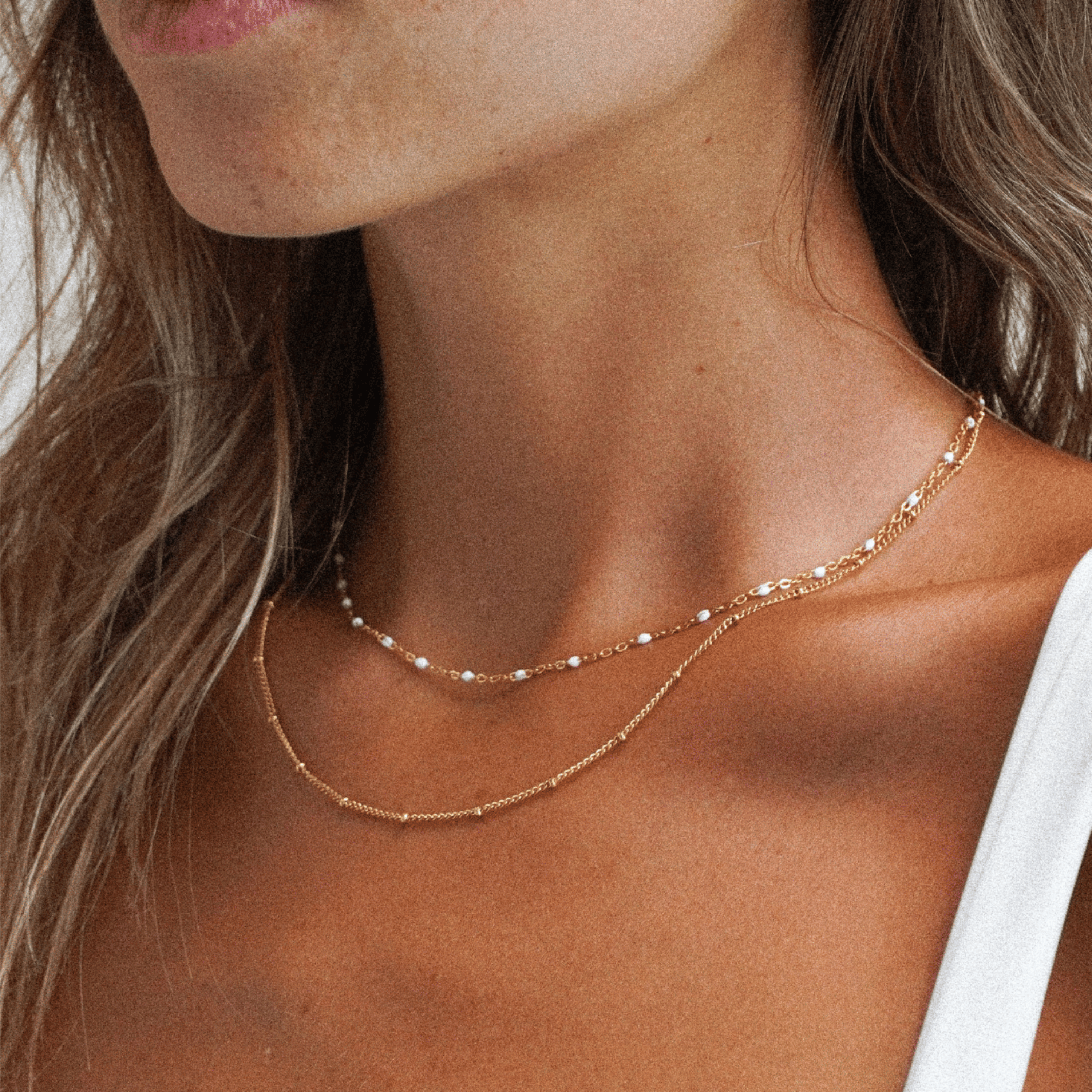 Collar Double Brisa Waterproof en Oro de 18k