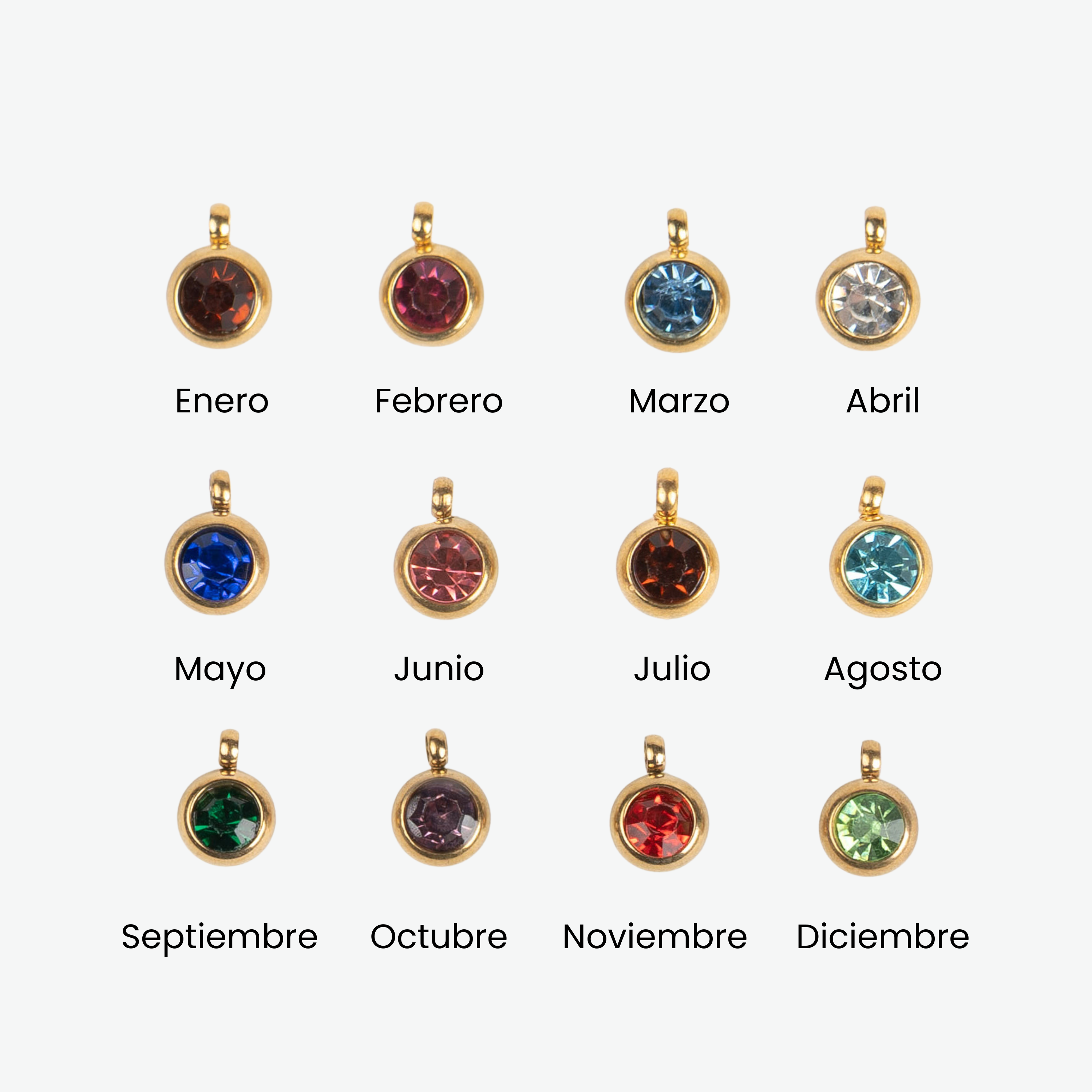 Charm Circonita de Nacimiento waterproof oro 18k