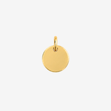 Colgante/Collar Medalla 15mm Waterproof en Oro de 14k