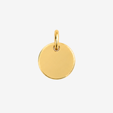 Colgante/Collar Medalla 20mm Waterproof en Oro de 14k