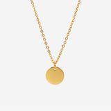 Collar Medalla 12mm Waterproof en Oro de 18k