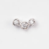 PIERCING BECA BAÑO DE ORO BLANCO