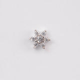 PIERCING FLEUR BAÑO DE ORO BLANCO
