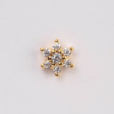 PIERCING FLEUR BAÑO DE ORO