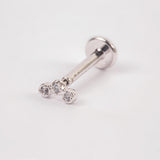 PIERCING BECA BAÑO DE ORO BLANCO