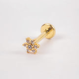 PIERCING FLEUR BAÑO DE ORO
