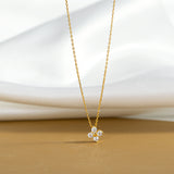 COLLAR ZINNIA PLATA 925 BAÑO DE ORO