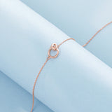 COLLAR HEART LINK PLATA 925