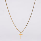 Collar Cruz Waterproof en Oro de 18k