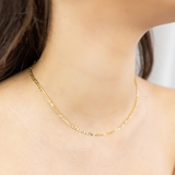 COLLAR FIGARO BAÑO DE ORO